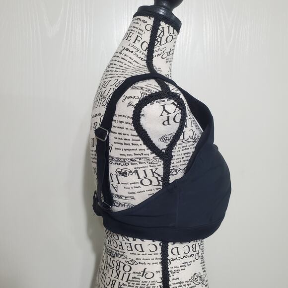 Old Navy 2 Piece Bikini Separates Black Top Purple Print Bikini Bottom  Large - Picture 7 of 8